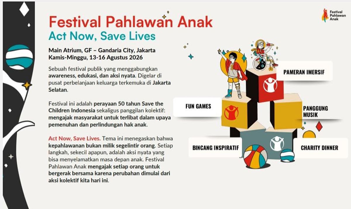 festival-pahlawan-anak-2026-gandaria-city-jakarta