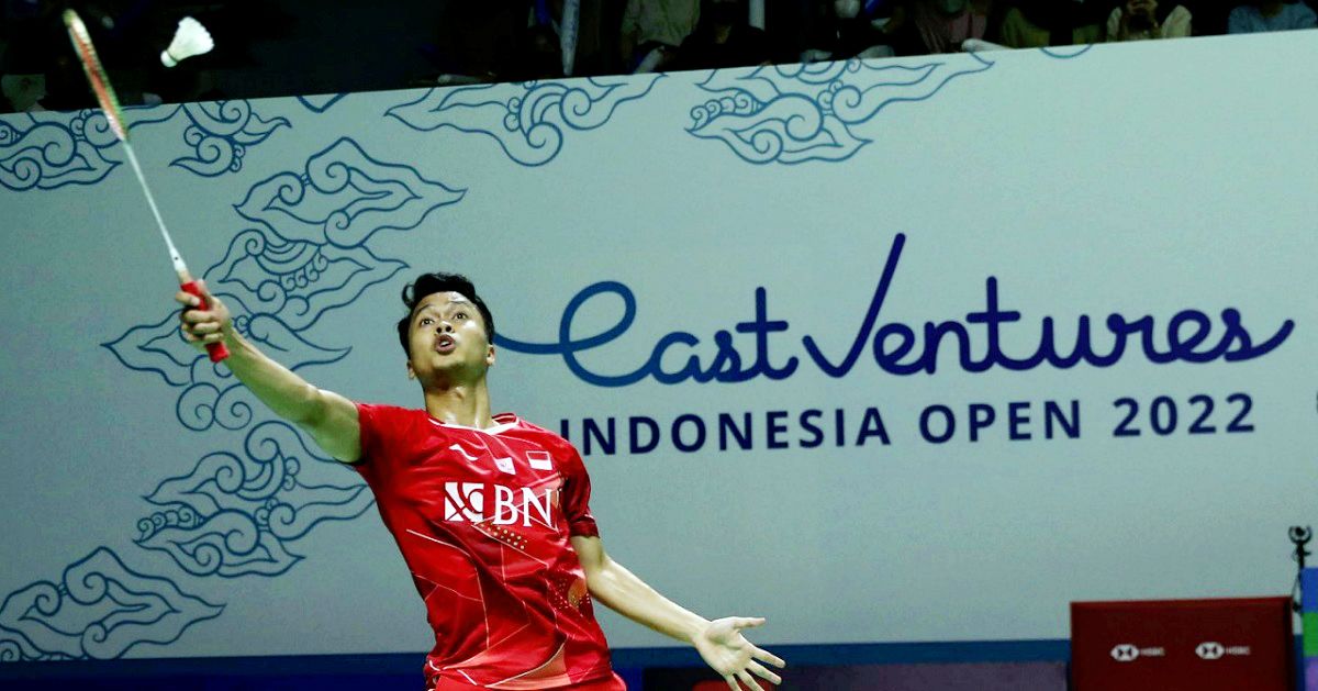Indonesia Open 2022 : Ginting Amankan Tiket Babak 16 Besar