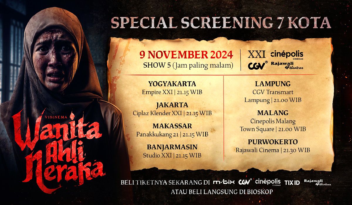 Film Horor Wanita Ahli Neraka Siap Menghantui 7 Kota Saat Special Screening