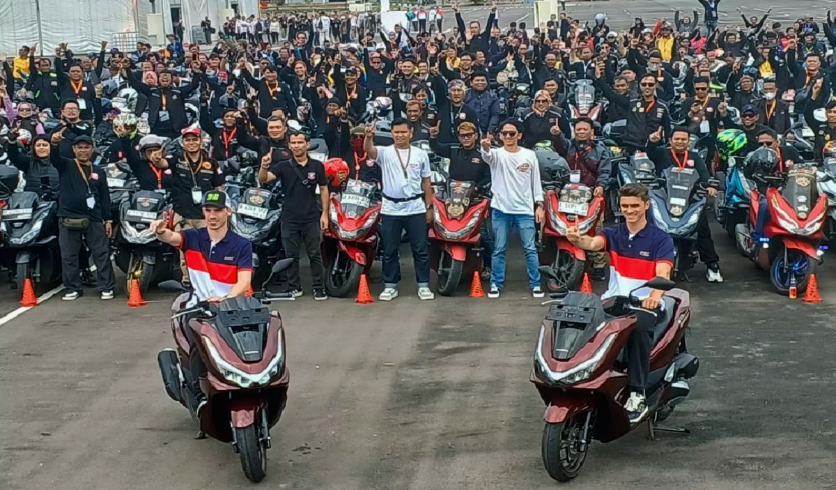 500 Bikers Honda PCX Bertemu Joan Mir Dan Luca Marini Di Awal Tahun 2025