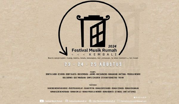 Festival Musik Rumah Kembali Digelar Pada 23 – 25 Agustus 2024