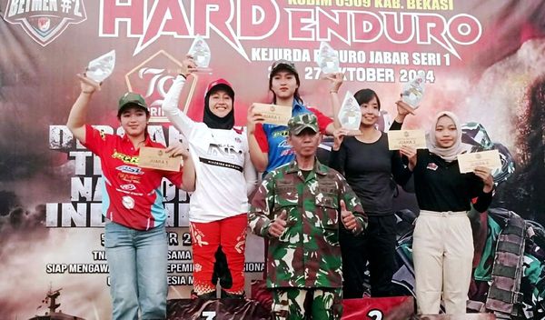 Cindy Agustin Raih Juara Pertama Kelas Sporty Woman Kejuaraan Bekasi Trail Army Enduro 2024